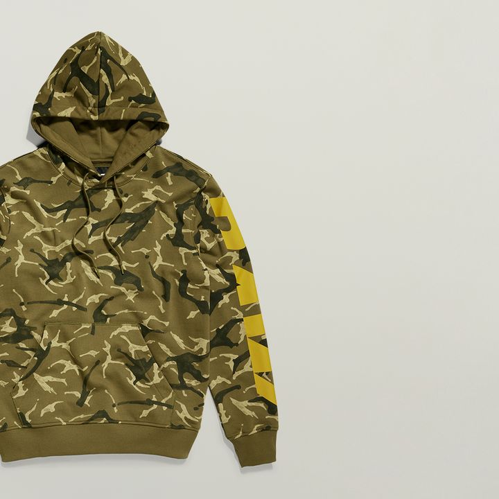 Camo Sleeve Graphic Hoodie