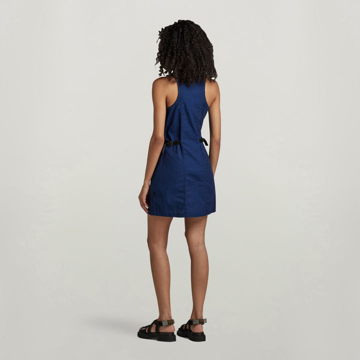 Denim Jurk Racer Donkerblauw G STAR BE