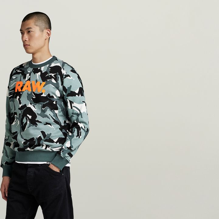 Camo RAW Sweater Multi color G STAR US