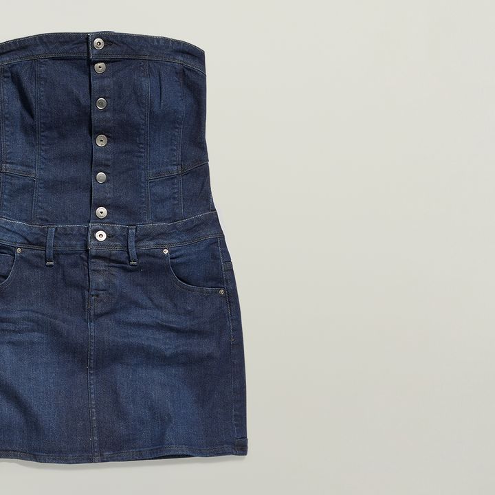 Y2K Denim Jurk Donkerblauw G STAR BE