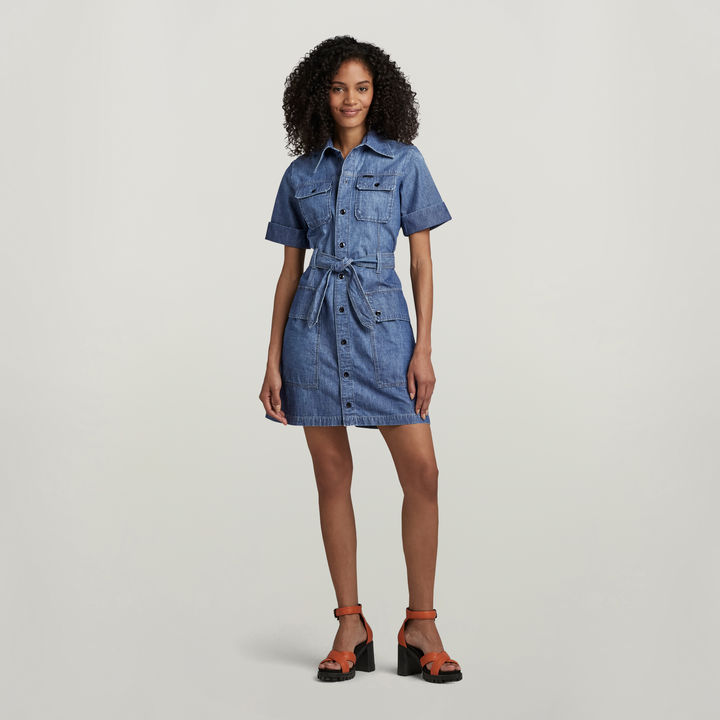 Premium Military Shirt Dress