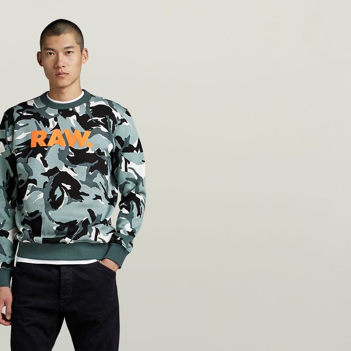 Camo RAW Sweater Multi color G STAR US