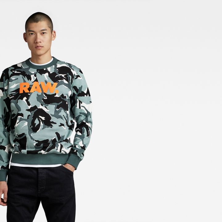 Camo RAW Sweater Multi color G STAR US