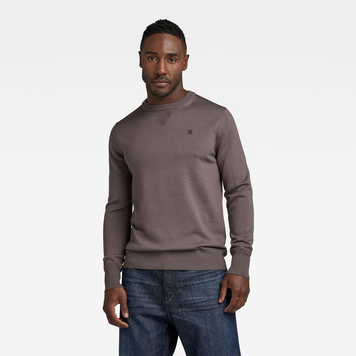 Premium Basic Knitted Sweater Purple G STAR IE