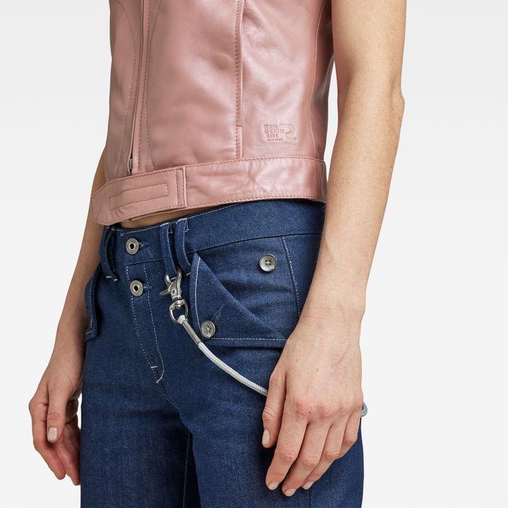Y2K Leather Vest | Pink | G-STAR® US Y2K Leather Vest | Pink | G-STAR® US