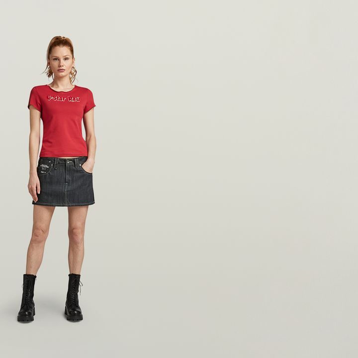 Y2K Denim Mini Skirt | Dark blue | G-STAR® US