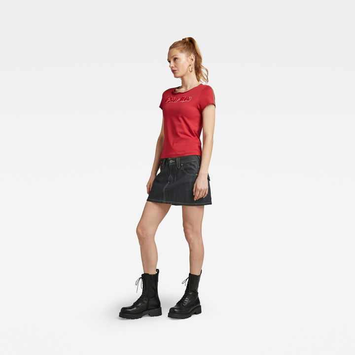 Y2K Denim Mini Skirt | Dark blue | G-STAR® US