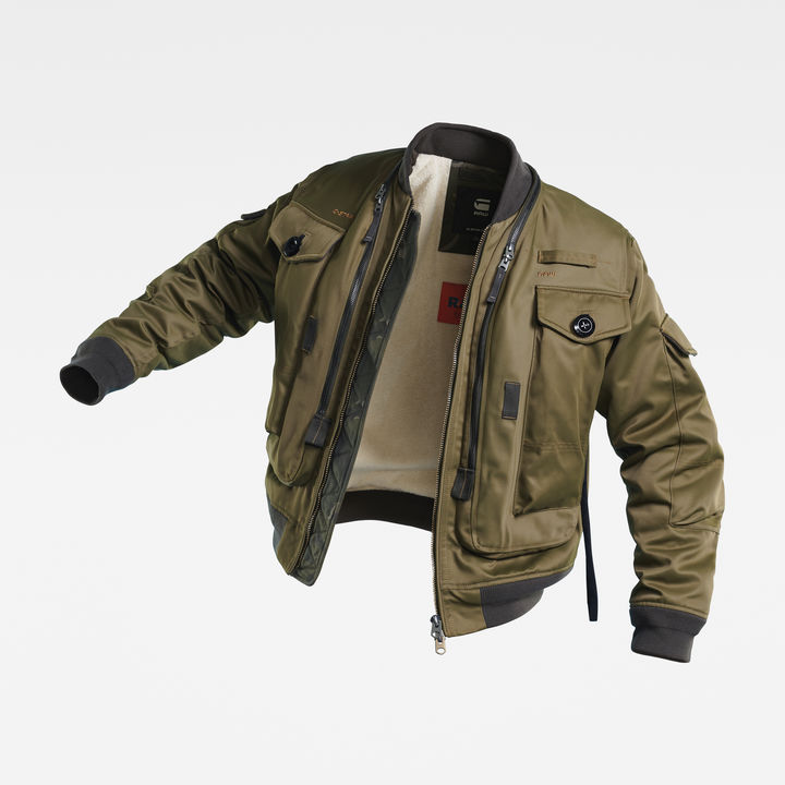 E Long Pocket Bomber Jacket