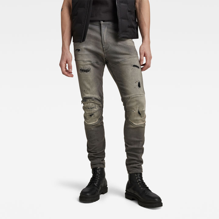 5620 3D Zip Knee Skinny Jeans | Grey | G-STAR® US