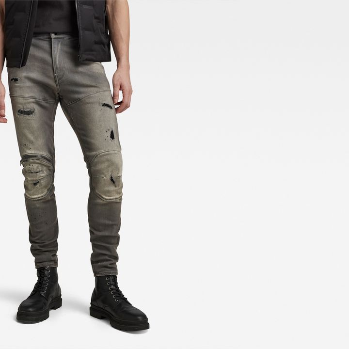 5620 3D Zip Knee Skinny Jeans | Grey | G-STAR® US