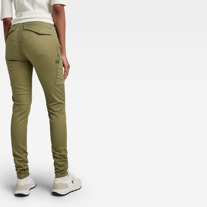 Womens olive green skinny cargo pants on sale