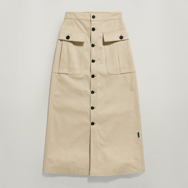Button down maxi skirt with pockets shop