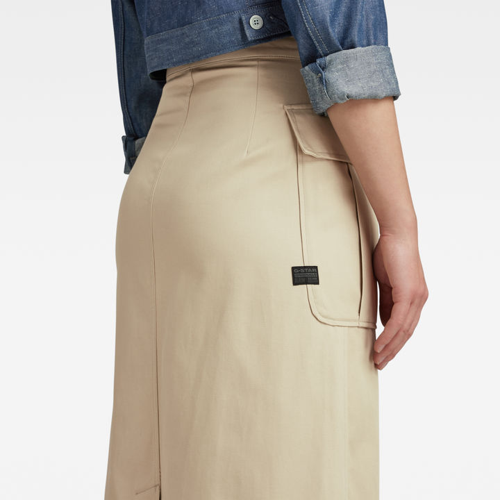 Beige button down skirt hotsell