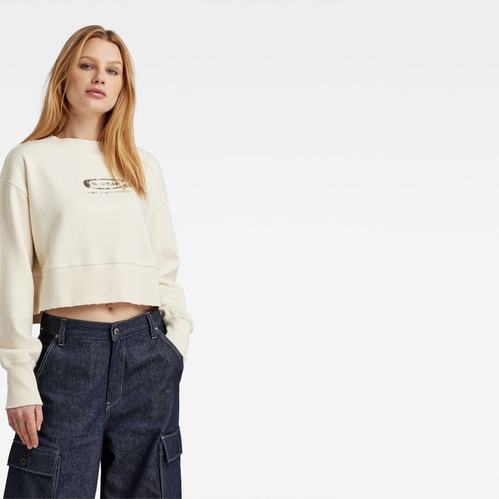 Vintage cropped sweatshirt top