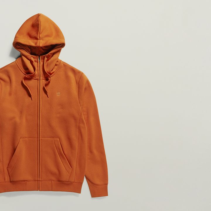 Premium Core Hooded Zip Sweater Orange G STAR CA