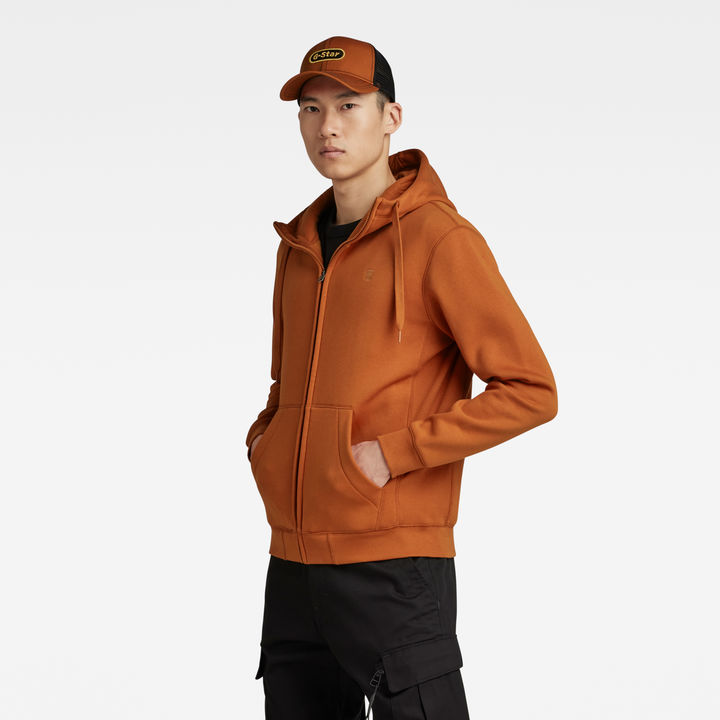 Premium Core Hooded Zip Sweater Orange G STAR CA