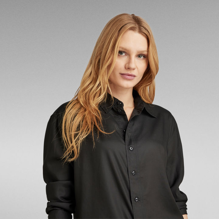 Womens black dress shirt best sale