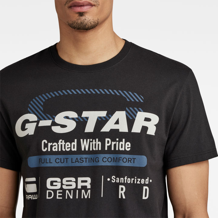 G STAR Men Old Skool Originals T Shirt Black Size M