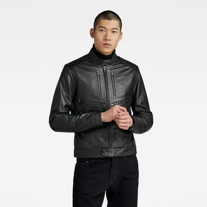 Biker Leather Jacket | Black | G-STAR® US