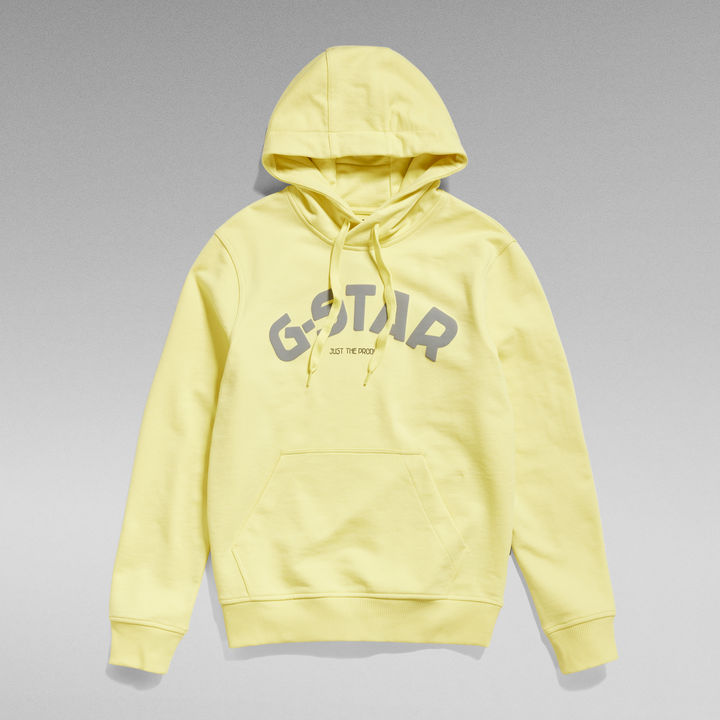 Puff Logo Hooded Sweater Yellow G STAR US