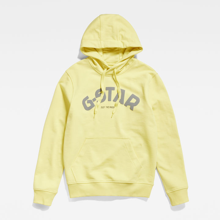 Puff Logo Hooded Sweater Yellow G STAR US