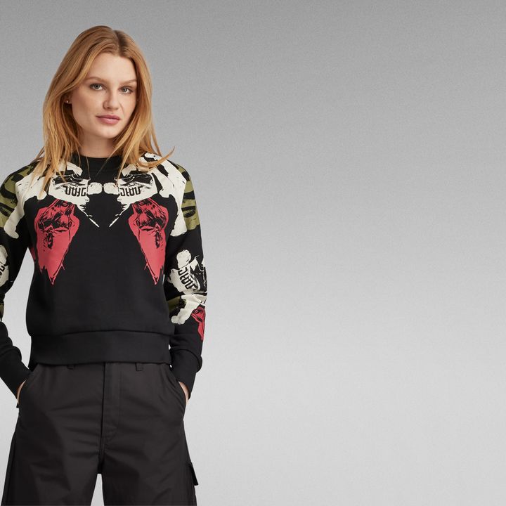 Lookbook Print Sweater Black G STAR IE