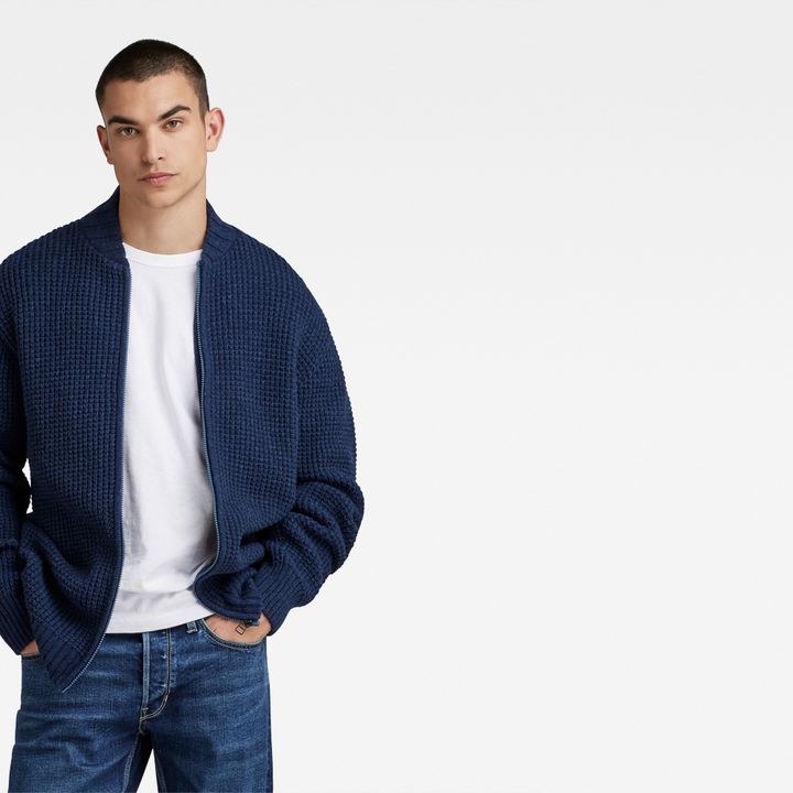 Chunky Zip Cardigan Knit