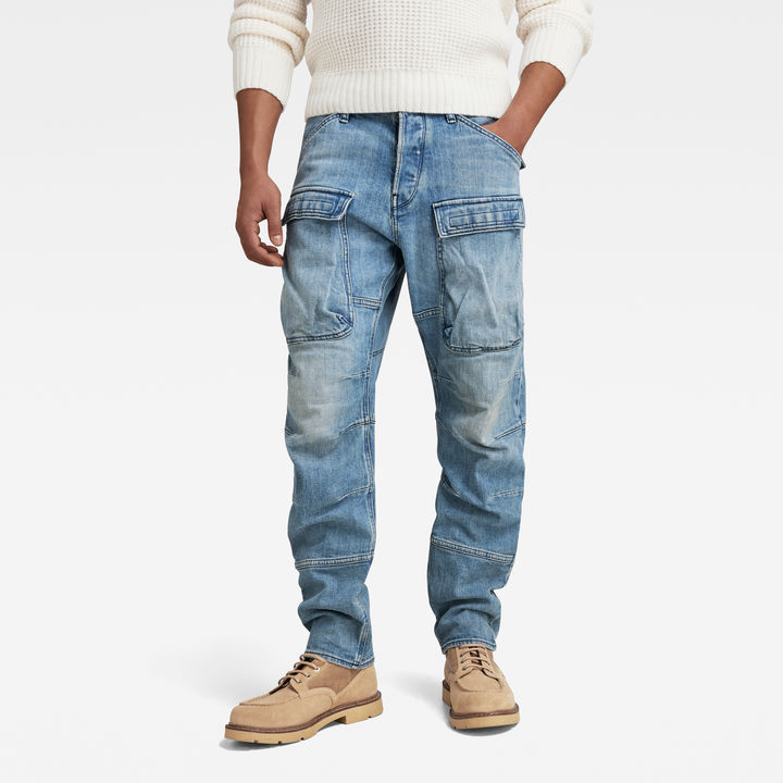 3D Straight Tapered Denim Cargo Pants Medium blue G STAR CA
