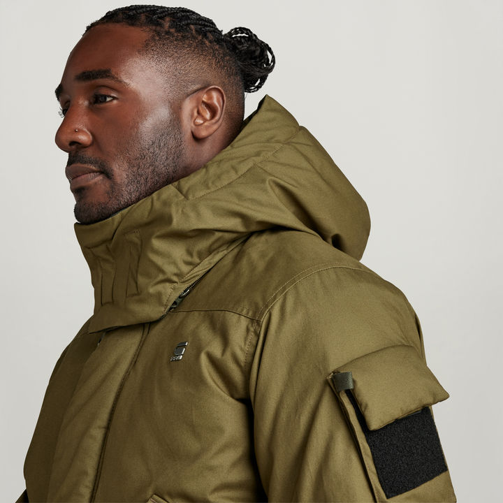 Green puffer bomber jacket clearance