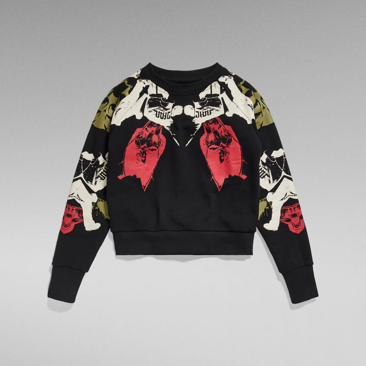 Lookbook Print Sweater | Black | G-STAR® US