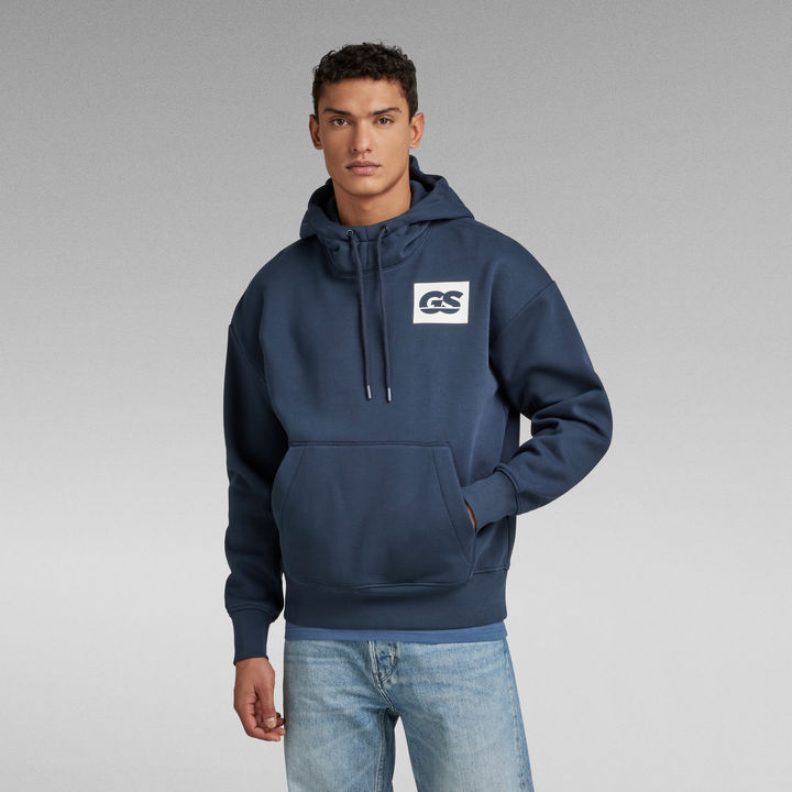 G star raw blue hoodie store
