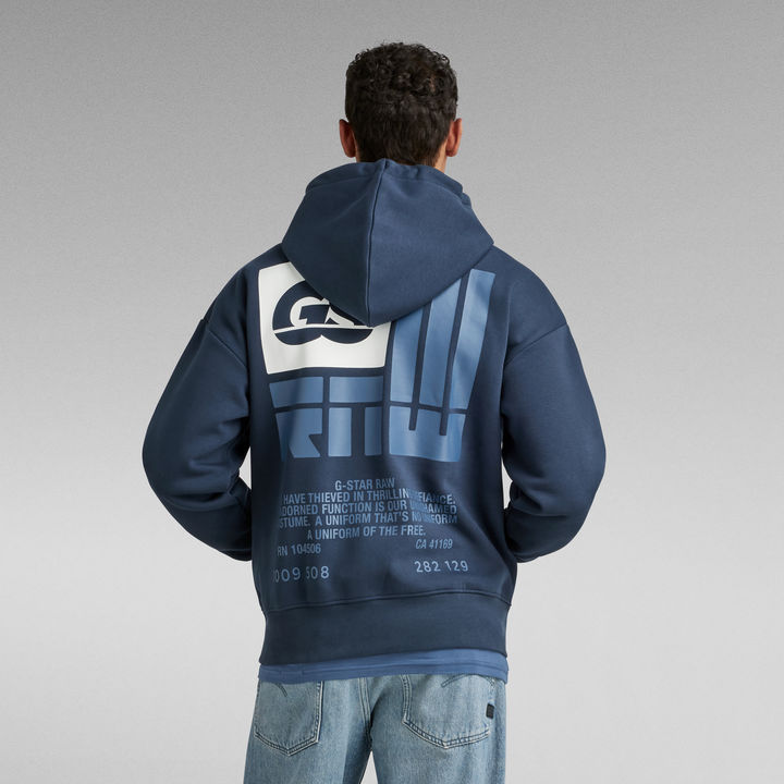 G star raw blue hoodie new arrivals