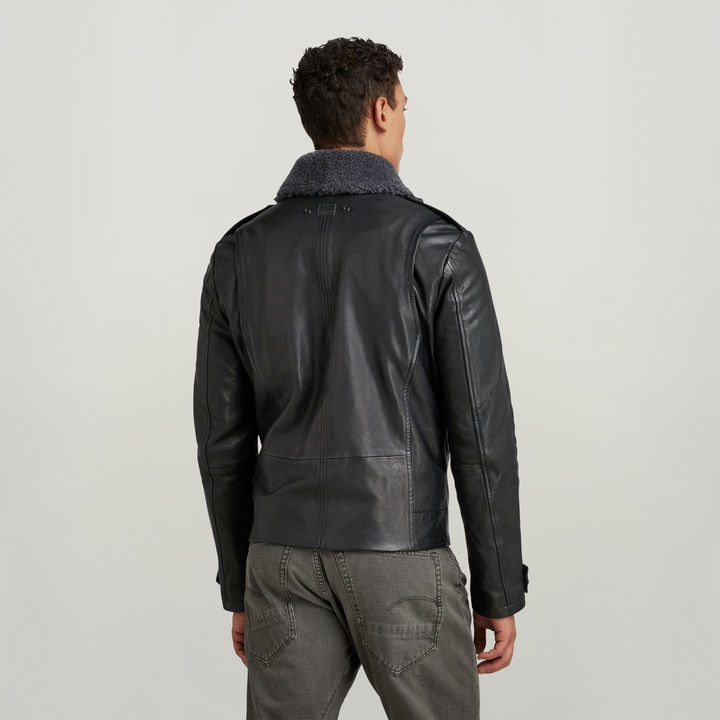 P 3 Leather Jacket Black G STAR KR