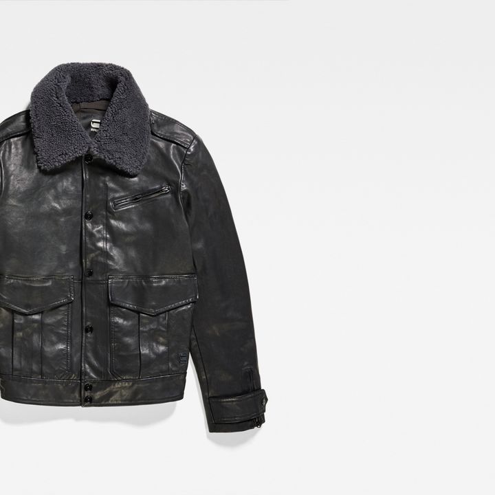P-3 Leather Jacket | ブラック | G-STAR® JP