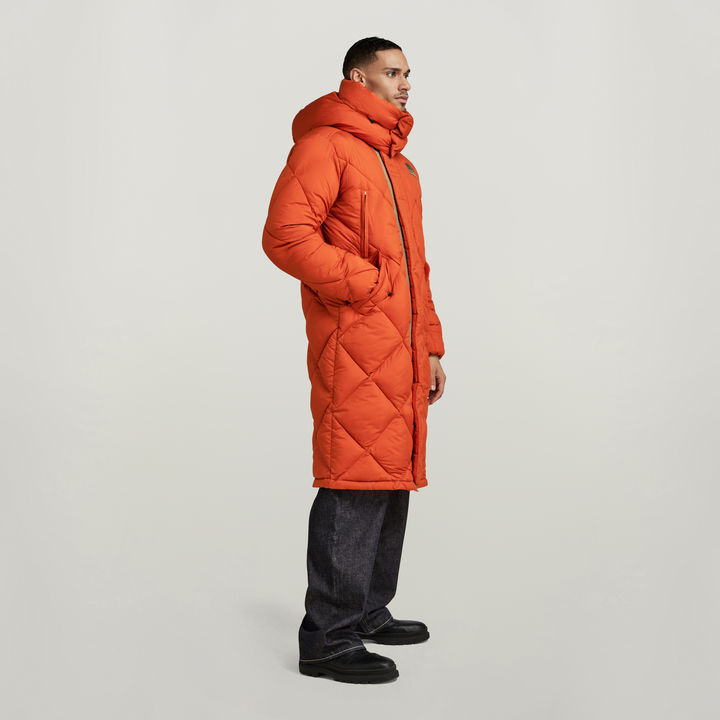 G Whistler XL Long Blanket Puffer Coat Orange G STAR CA
