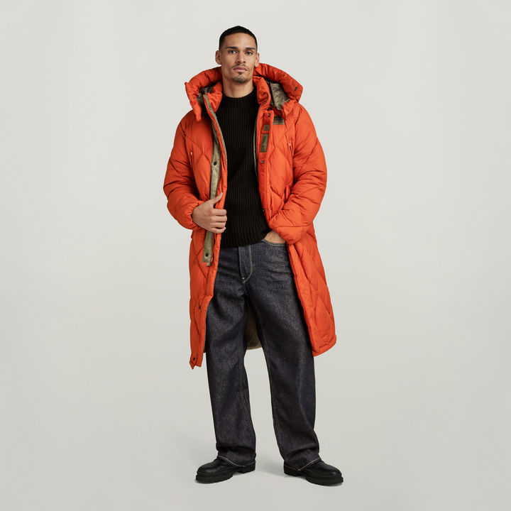 G Whistler XL Long Blanket Puffer Coat Orange G STAR CA