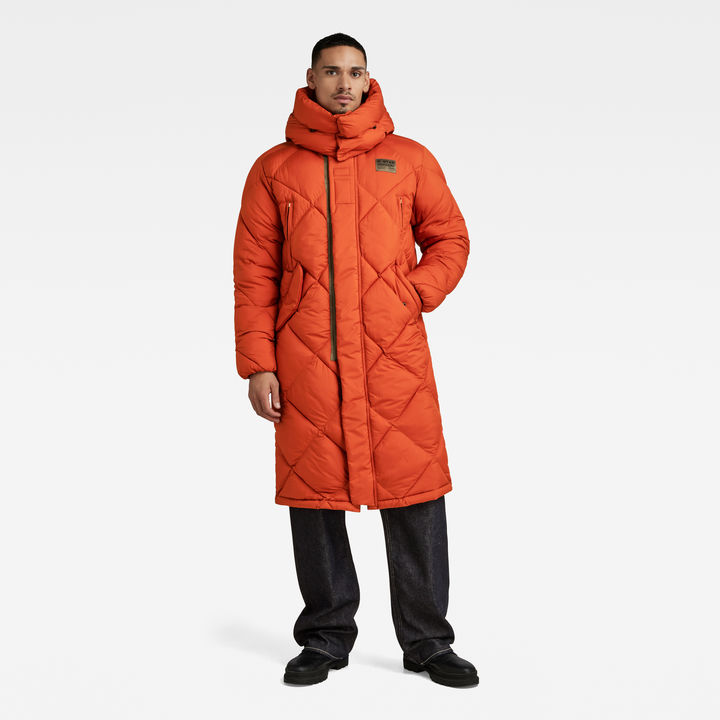 G Whistler XL Long Blanket Puffer Coat Orange G STAR US