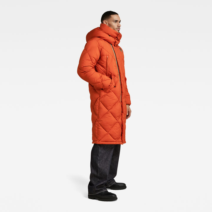 G Whistler XL Long Blanket Puffer Coat Orange G STAR US