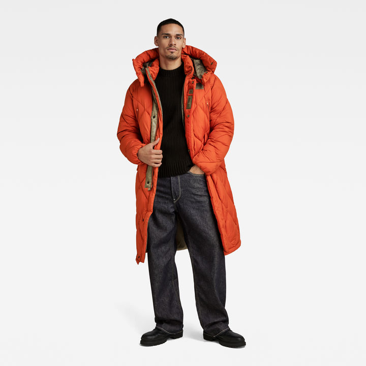 G Whistler XL Long Blanket Puffer Coat Orange G STAR CA