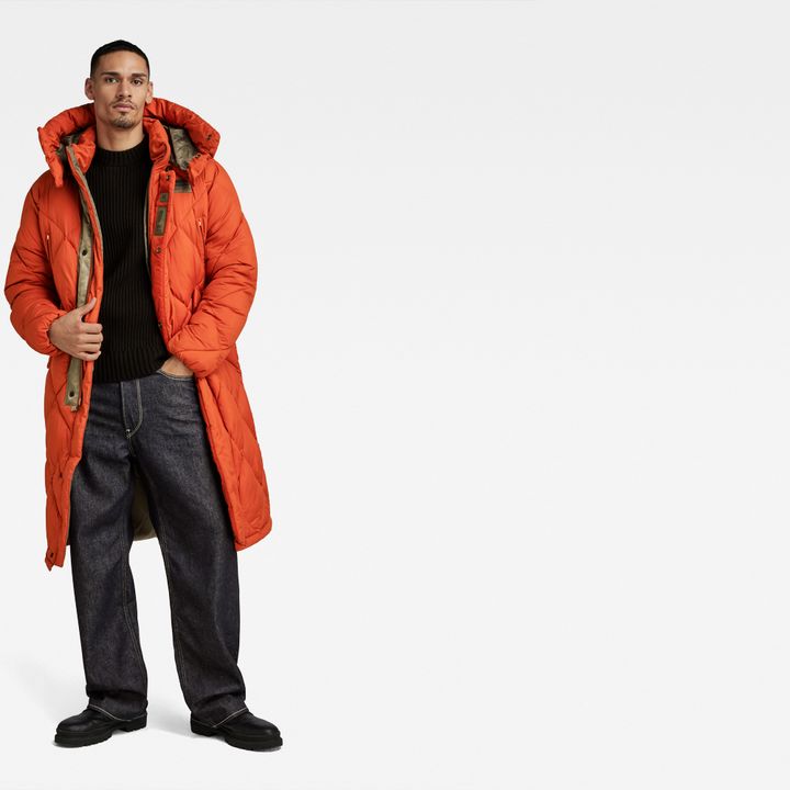 G Whistler XL Long Blanket Puffer Coat Orange G STAR CA
