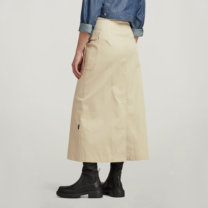 Button down maxi skirt with pockets sale