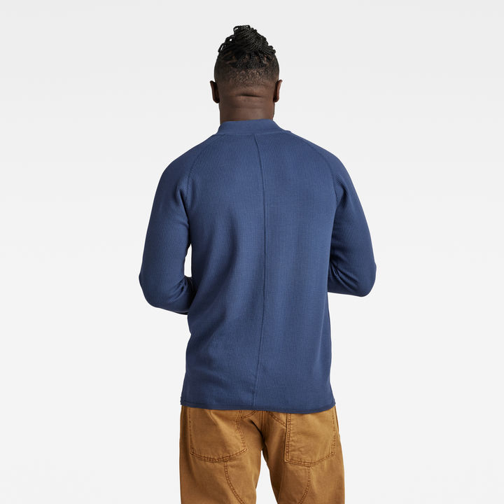 Jirgi Slim Half Zip Tweeter | Medium blue | G-STAR® CY
