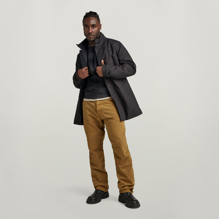 Padded trench coat mens clearance