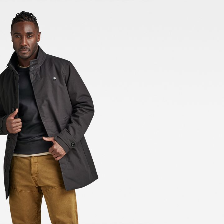 Mens padded trench coat shop