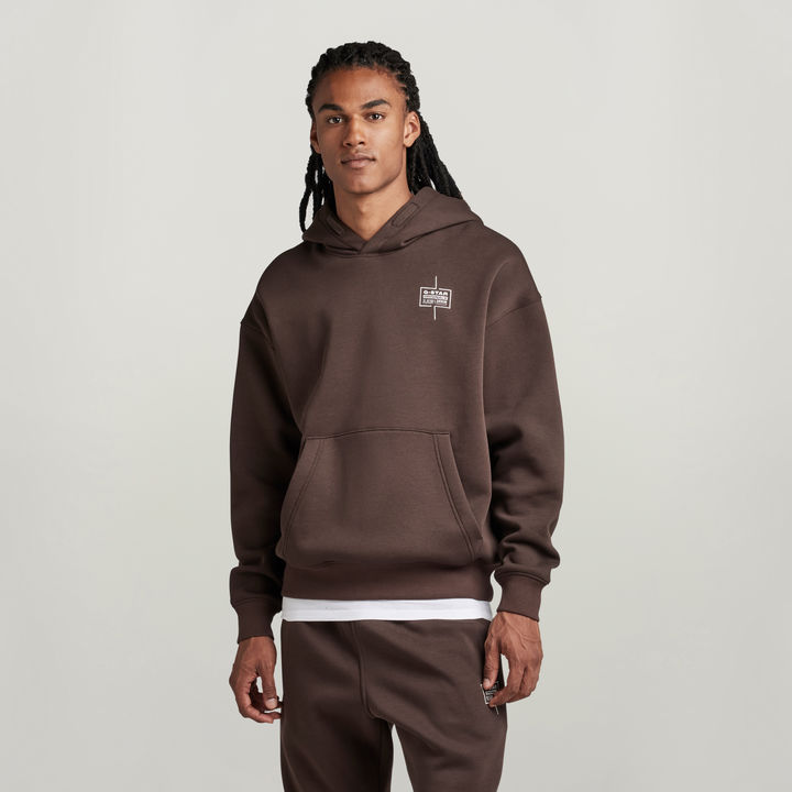 Unisex Core Loose Hooded Sweater | Brown | G-STAR® US