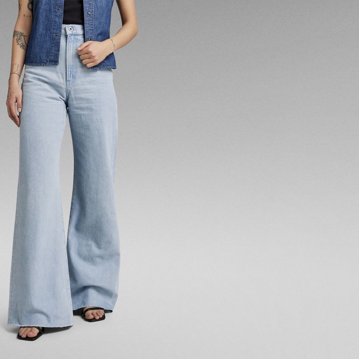 Deck Ultra High Wide Leg Jeans | Light blue | G-STAR® US