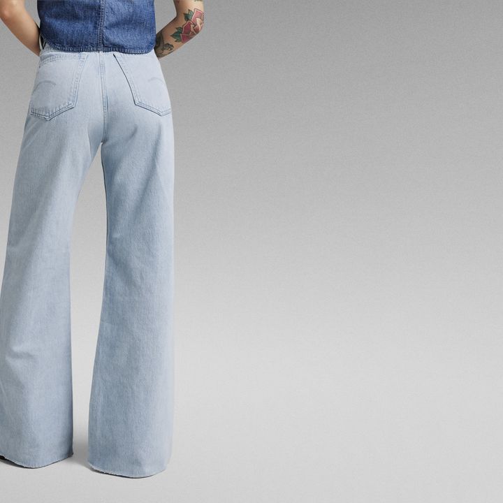 Deck Ultra High Wide Leg Jeans | Light blue | G-STAR® US