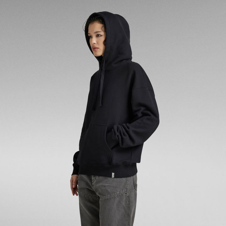 Black loose hoodie discount