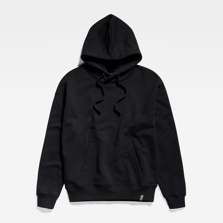 G STAR Men Essential Unisex Loose Hoodie Black Size XS