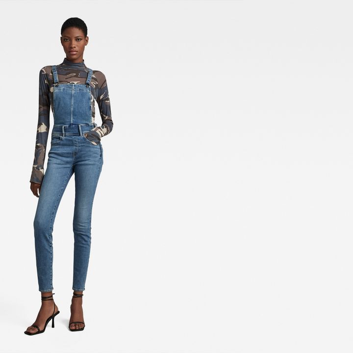 Skinny overall jeans hot sale